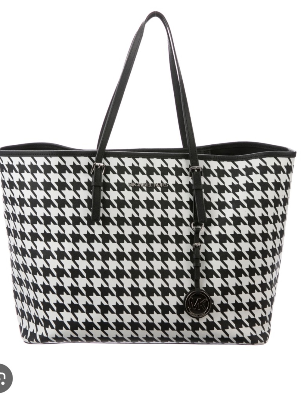 MICHAEL Michael Kors Black & White Houndstooth Tote